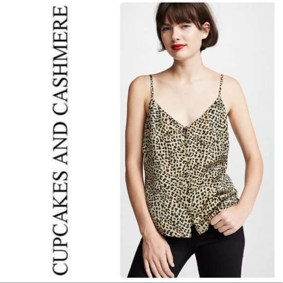 Cupcakes&Cashmere Jordane animal print camisole MD - Picture 2 of 13